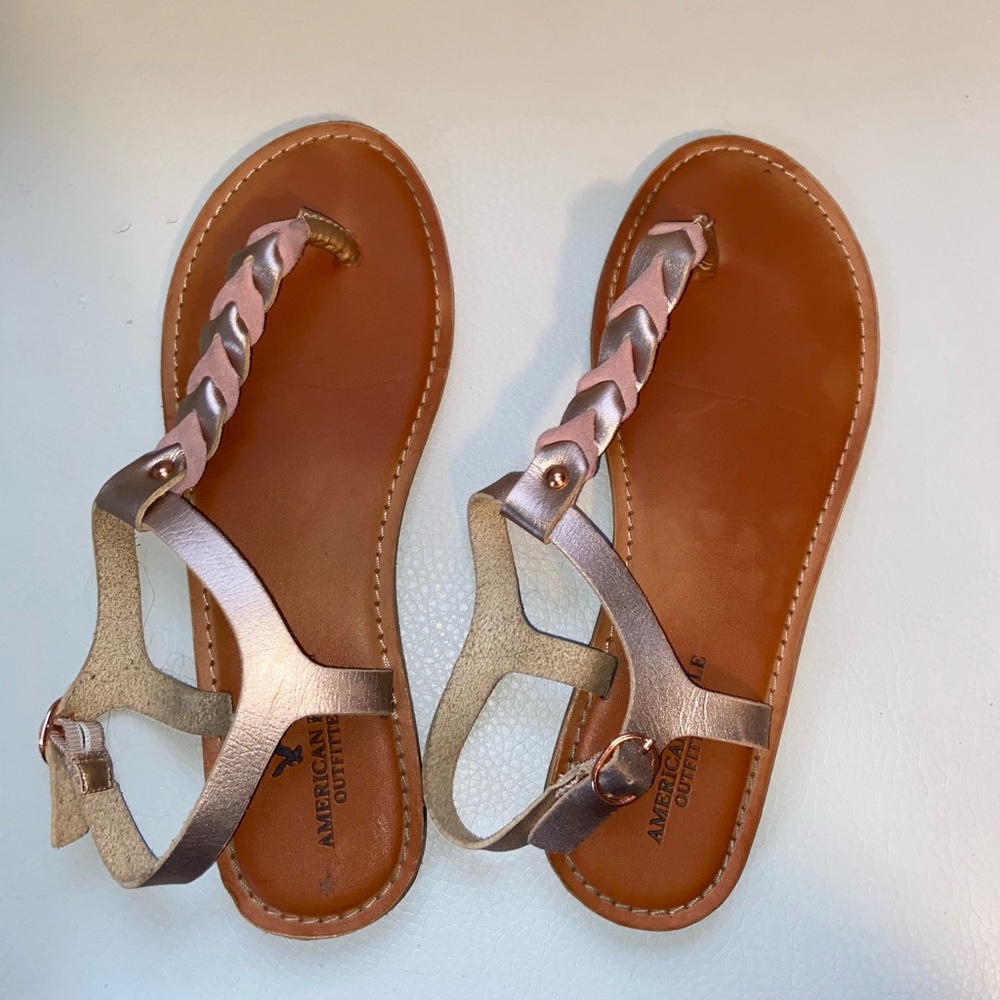 sandals with braided strap